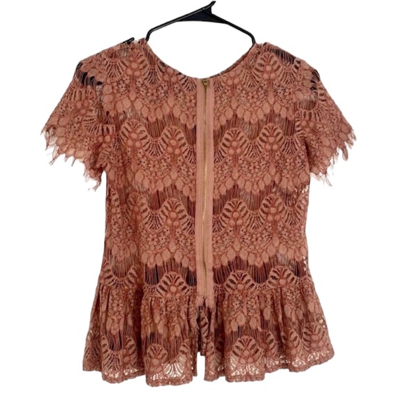 Lace Peplum Top - Picture 2 of 8